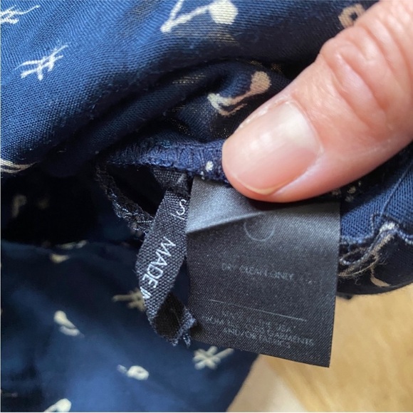 Reformation navy blue Musical note short romper - Picture 7 of 10